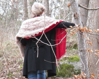 Snowdrops Shawl, make-your-own kit, Swedish wool yarn and pattern