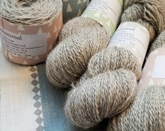 Snöhimmel, 2-ply sport weight angora blend yarn