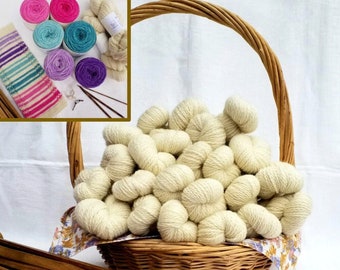 Sommarnatt, 2-ply yarn spun from angora and lambswool, very soft sport weight yarn
