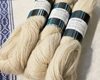 STARKAST, 300 g wool warp yarn 100% rya wool natural white