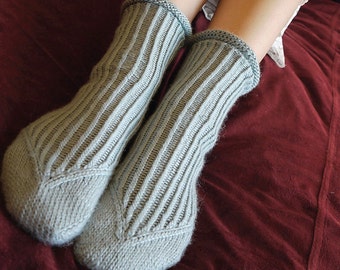 Mistral sock pattern by Anita Grahn, pdf instant download of a cosy toe-up socks pattern