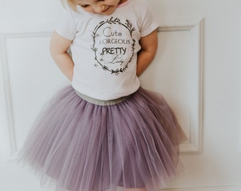 Baby tulle skirt lavender, toddler girl Tutu skirt, flowergirl skirt, girl fashion