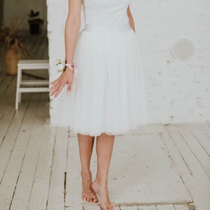Ivory tulle skirt for woman - wedding skirt