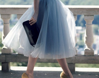 Blue Skirt Etsy