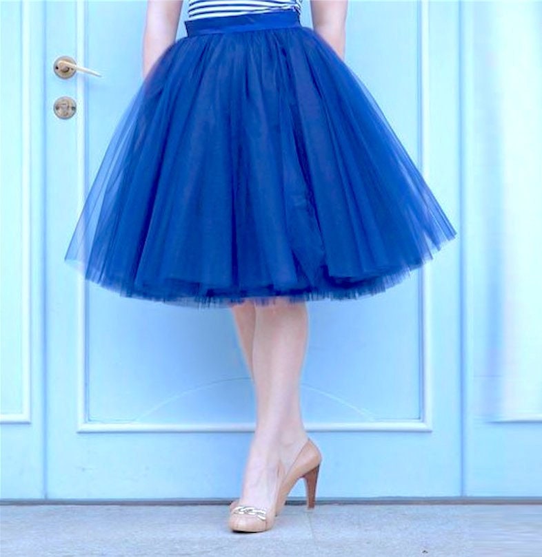 Cobalt Blue Tulle Skirt Royal Blue Tulle Skirt for Women Tulle | Etsy  Australia