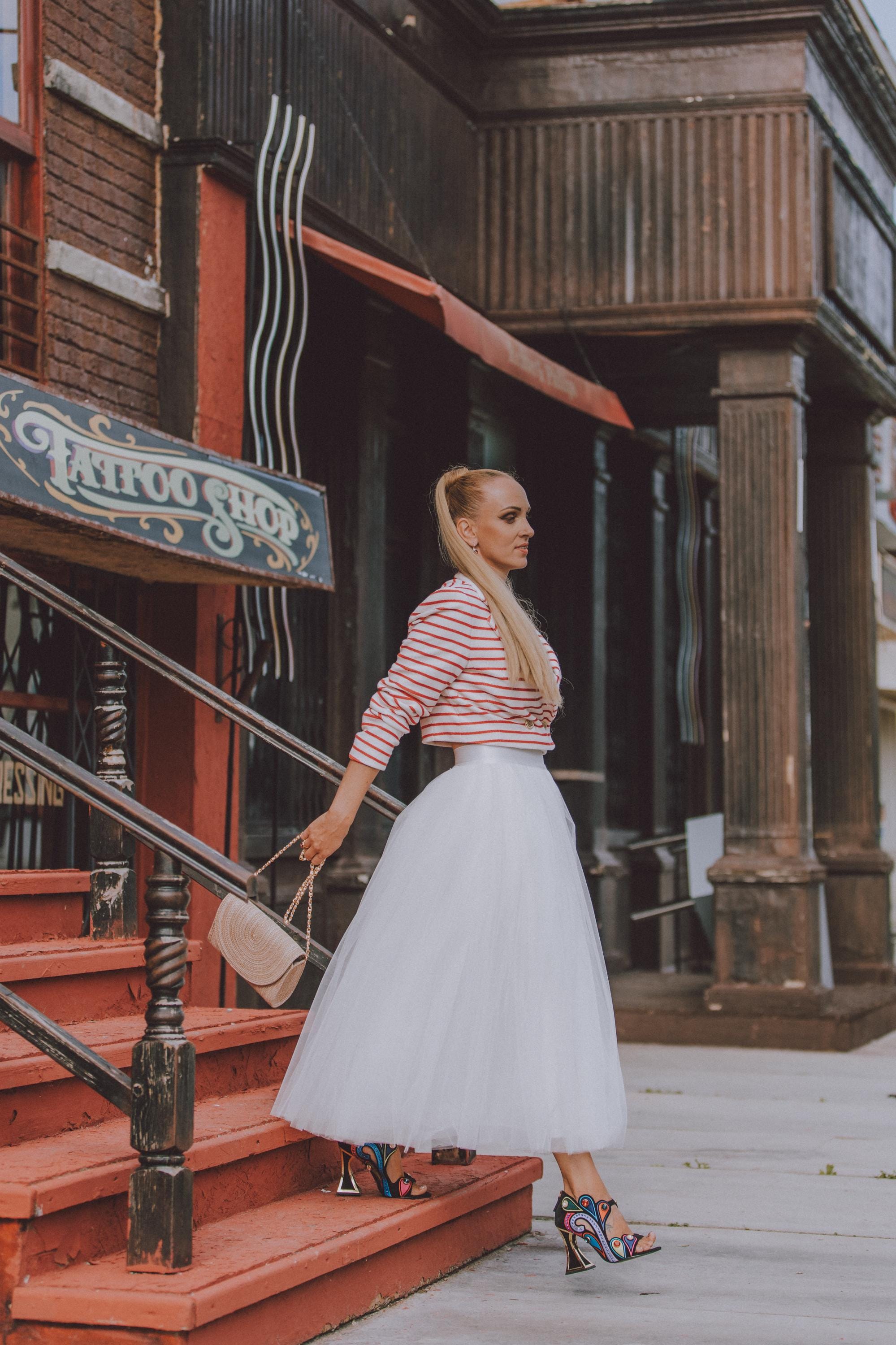 Ivory Midcalf Tulle Skirt for Women, White Wedding Skirt - Etsy