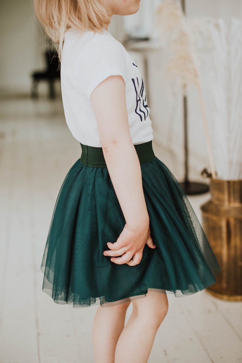 Girl tulle skirt, fluffy toddler girl skirt image 2