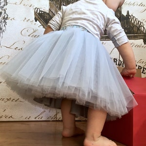 Falda de tul bebé lavanda, falda tutú niña pequeña, falda florista, moda niña imagen 3