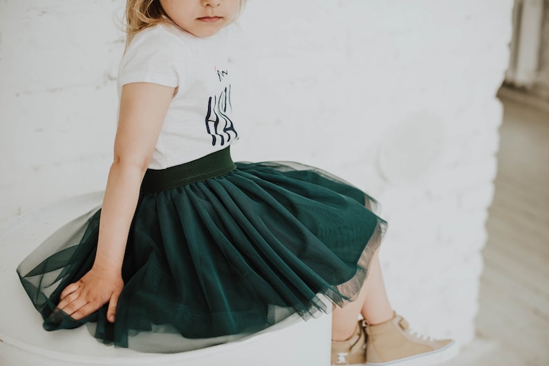 Girl tulle skirt, fluffy toddler girl skirt image 5