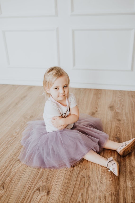 Falda de tul bebé lavanda, falda tutú niña pequeña, falda florista, moda  niña -  España