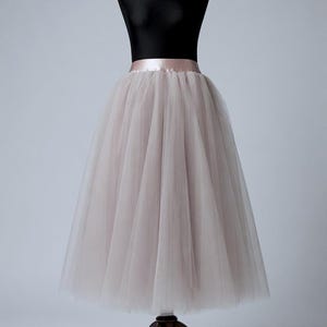 Tea Length Tulle Skirt With Satin Lining - Etsy
