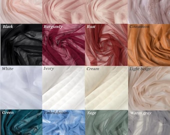 Färgprover på tyll