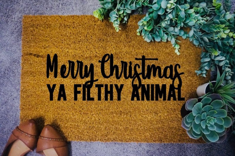 Merry Christmas Keep The Change Ya Filthy Animal Home Alone Door Mat Welcome Mat Coir Door Mat Doormat