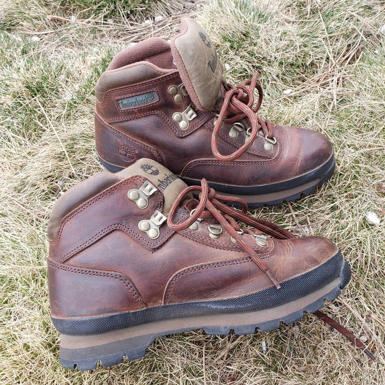 Vintage Women's Timberland Hiking Boots 80s leather Etsy