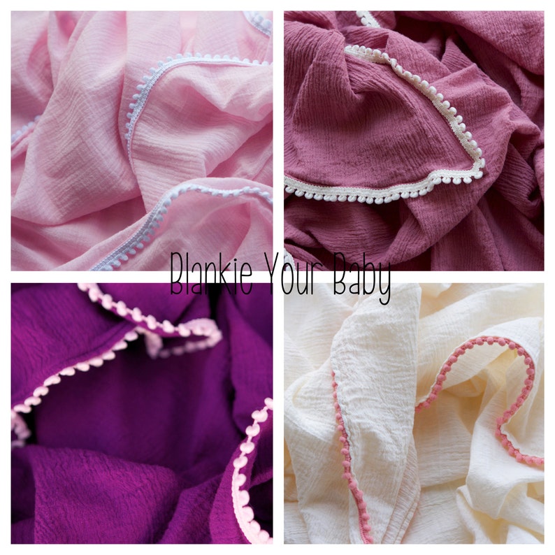 Create Your Own Gauze Muslin Swaddle Receiving Blanket Choose Etsy