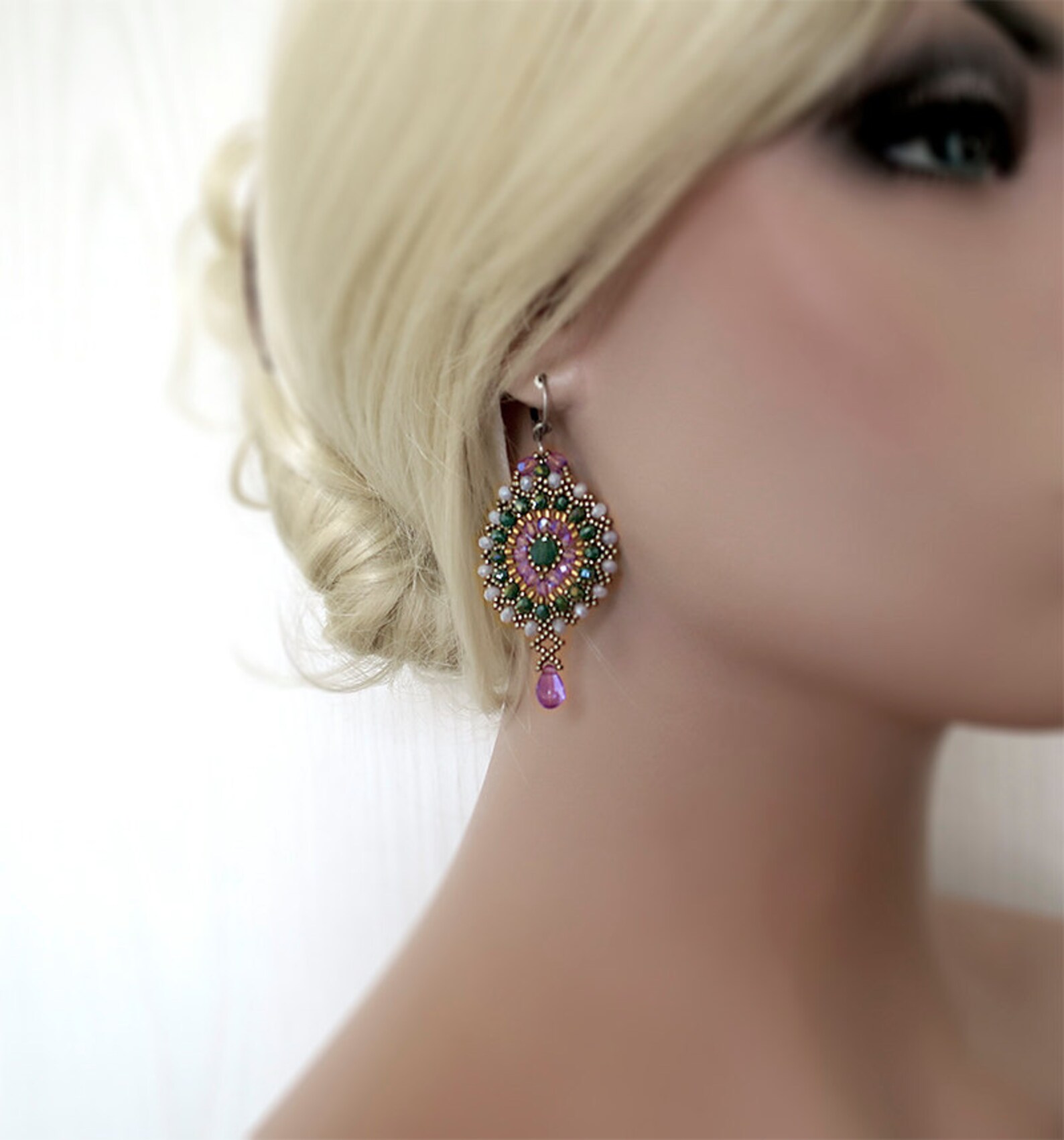 Beading Tutorial Beaded Earrings Tutorial Instructions Earrings