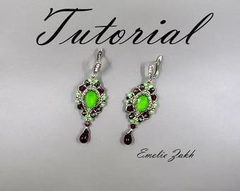 ビーズのイヤリングのパターン、ルネッサンス スタイルのビーズのジュエリー、イヤリングの作り方のチュートリアル、マリア アントワネットのイヤリングのパターンの PDF ファイル