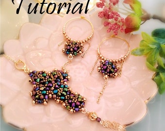 Handleiding voor het maken van kralen - Oorbellen met kruishangers Handleiding voor het maken van kralen - Sieraden met kralenpatronen