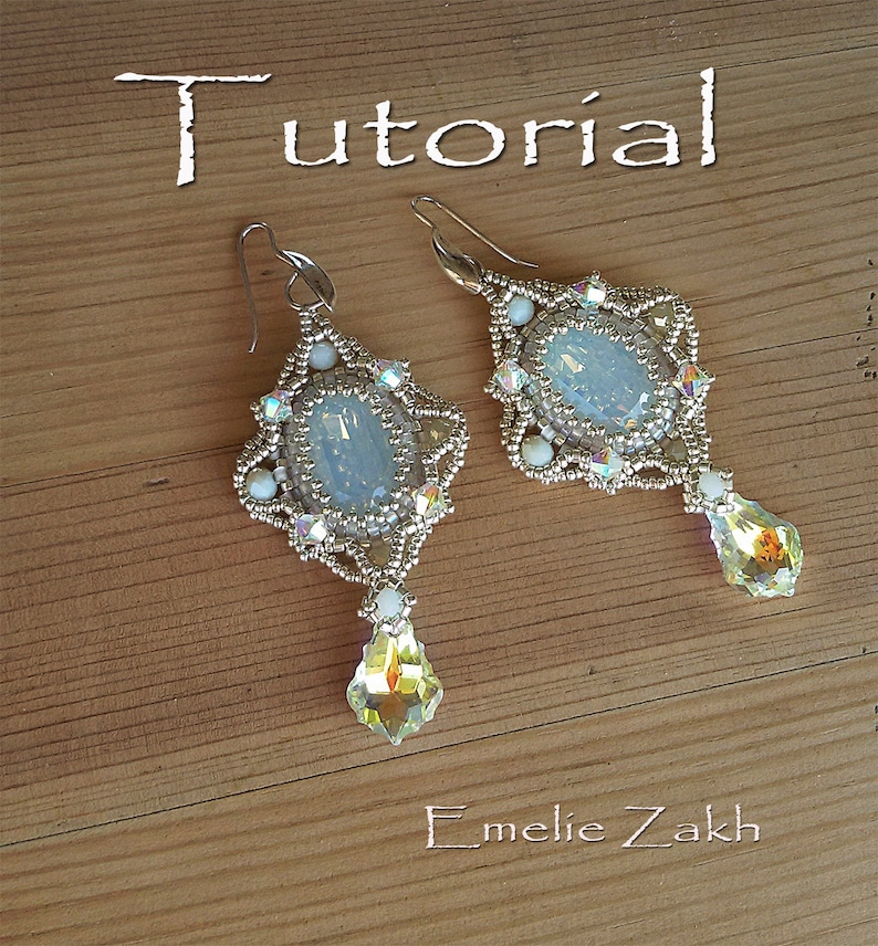 Beading Tutorial Earrings Bella Crystal Earrings Pattern Etsy