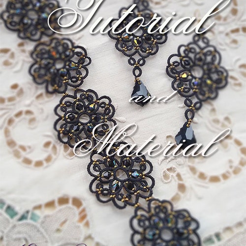 Tatting Lace Jewelry Tutorial Pattern Earrings Kit Materials Etsy