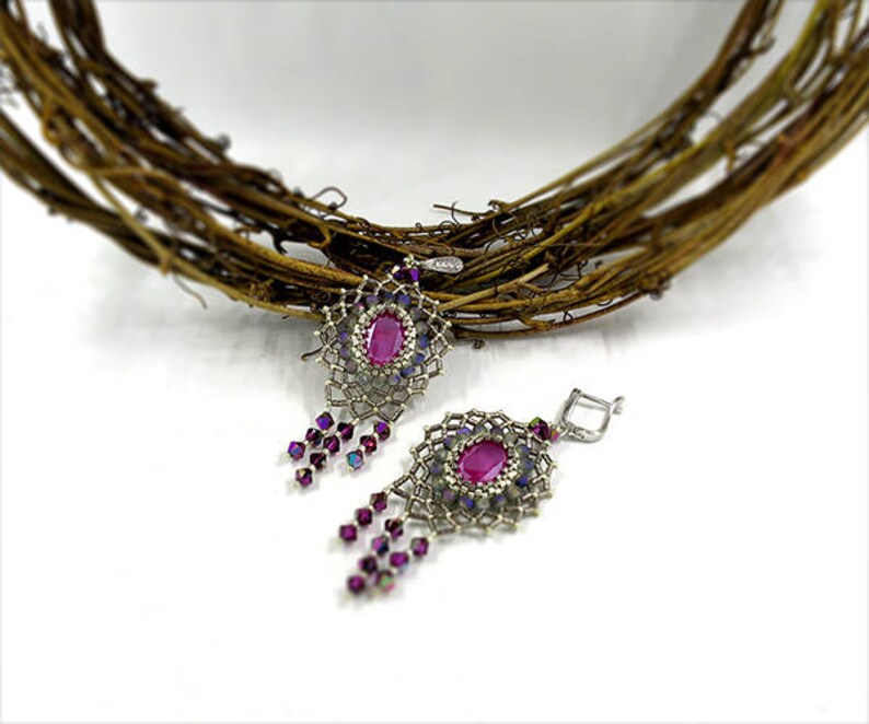 Earrings Beaded Tutorial Beading Pattern Earrings Making Tutorial