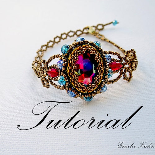 Beading Lace Tutorial Bracelet Victorian Style Bracelet Etsy