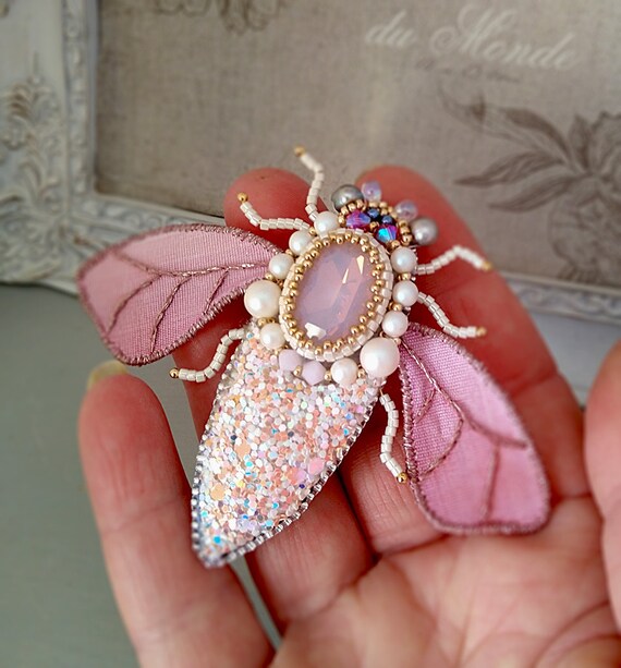 Swarovski ビートルブローチとイヤリングセット Swarovski ビートルブローチとイヤリングセット ビートル ピンク v