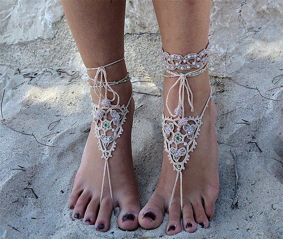 Crochet Stitches Barefoot Sandals Crochet Pattern Crochet PATTERN