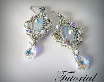 Crystal Earrings Beading Tutorial: Bella Design (PDF Pattern)
