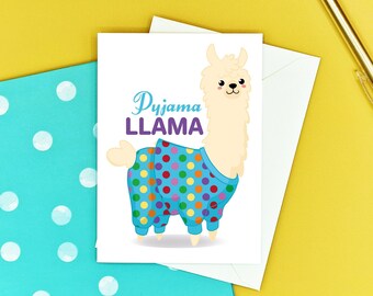Pyjama Llama Llama Greeting Card Pun Cards Funny Anniversary Card