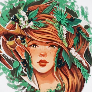 A4 A5 Artemis Print Nature Illustration Goddess of the Wild Goddess of ...