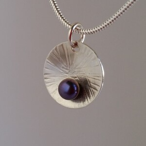 Flower Necklace sterling silver handmade chain jewellery ChaByDesign UK Designer