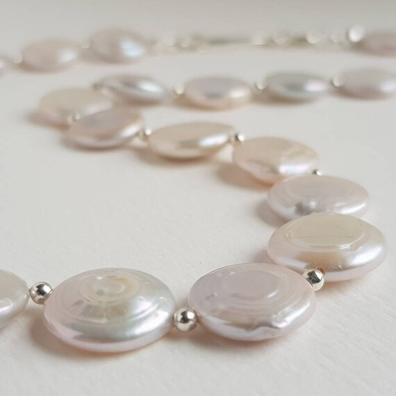 Flower Necklace sterling silver handmade chain jewellery ChaByDesign UK Designer