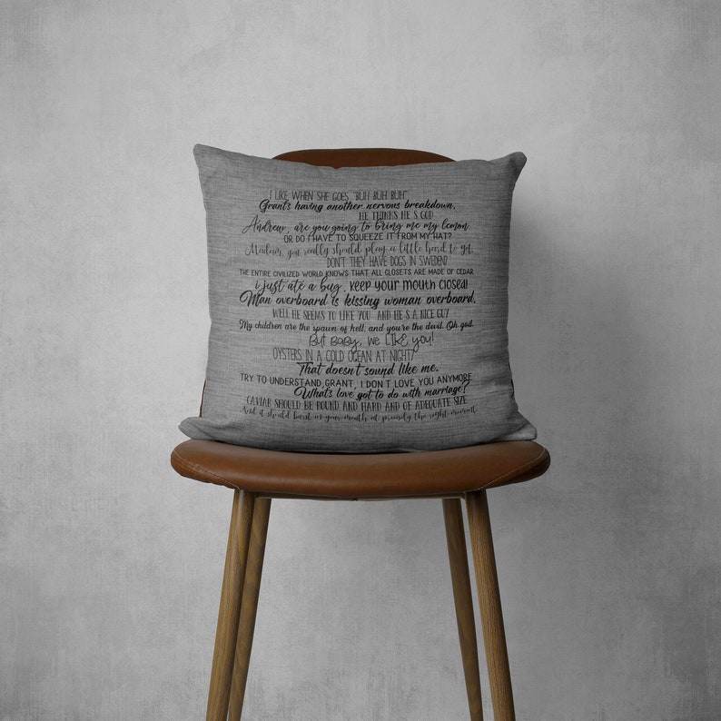 classic 80s movies Overboard movie quote pillow cover 18x18inch movie quotes machine washable pillow cover movie quote pillow cover