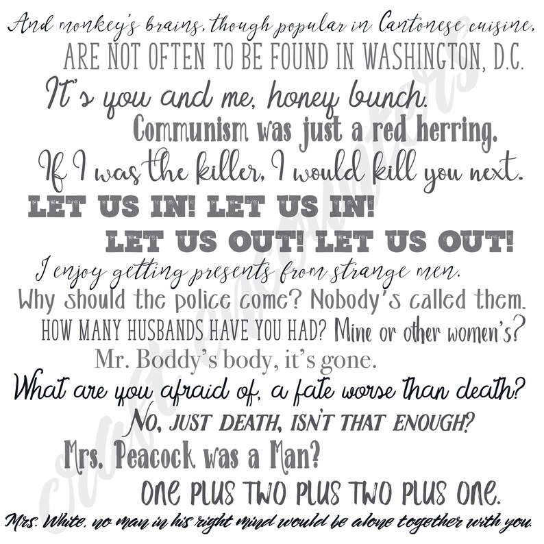 Clue movie quote pillow cover 18x18inch pillow cover Etsy