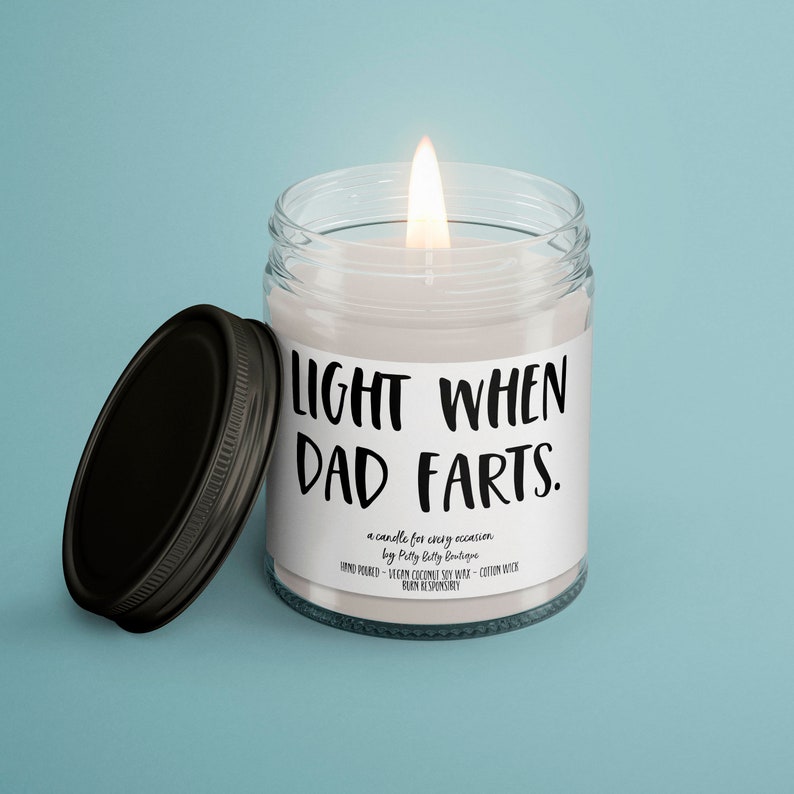 Funny candle Light when dad farts father's day gift Etsy