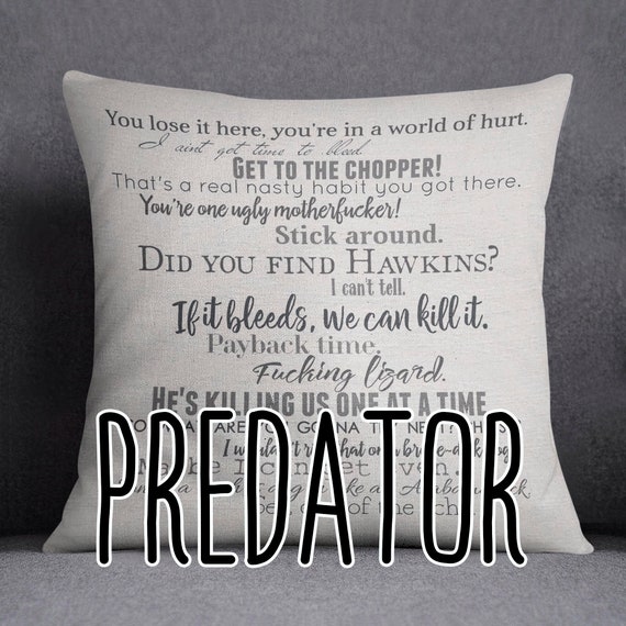 Predator Movie Quotes Pillow Cover 18x18inch Movie Quotes Etsy