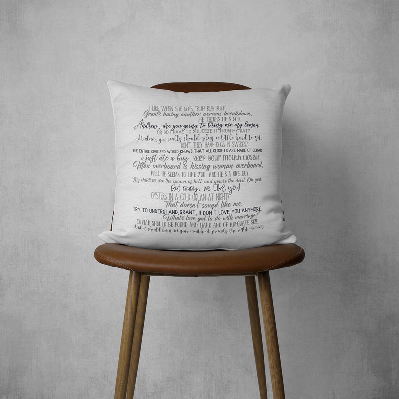 classic 80s movies Overboard movie quote pillow cover 18x18inch movie quotes machine washable pillow cover movie quote pillow cover