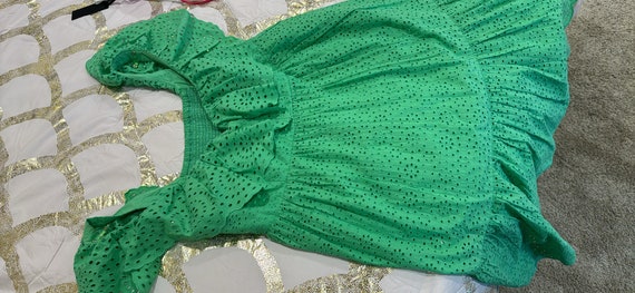 Lilly Pulitzer Cabana Green Babydoll Dress Size 12 - image 4