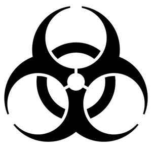 Aufkleber vom Typ Biohazard
