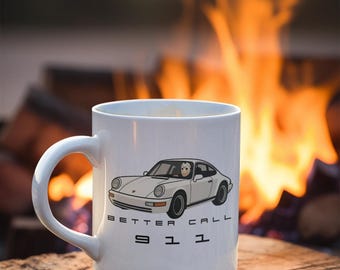 Jason Voorhees & Porsche 911 Mug: Horror Movie Fan Gift