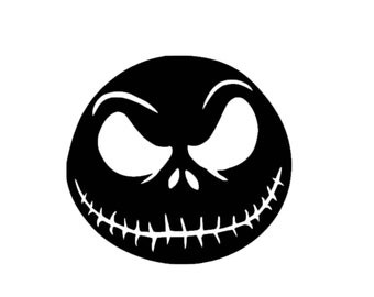 Jack Skellington hoofd vinyl sticker
