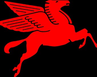 Pegasus type vinyl decal