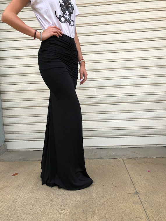 fitted maxi skirt