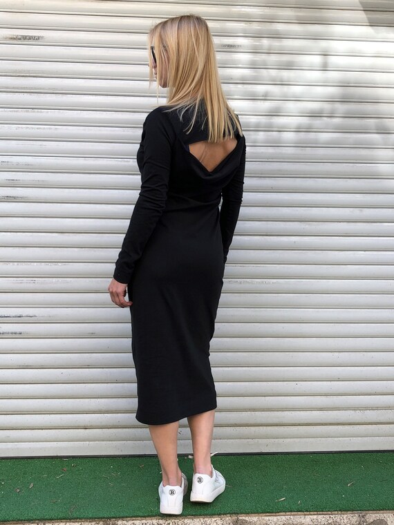 Vestido negro sexy para mujeres Vestido de día abierto | Etsy España