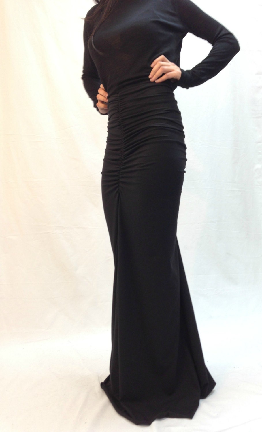 Lovely Black Long Maxi Skirt High Waist Long Fashion Skirt / | Etsy