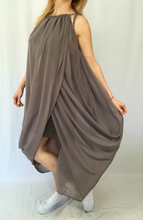 Black Maxi Dress Loose Kaftan Elegant Jersey Dress Long Sleeves Asymmetric Dress Nights in Prague EXPRESS SHIPPING