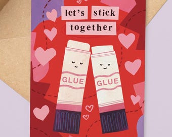 Arts and Crafts Range – Let's Stick Together – A6 Card