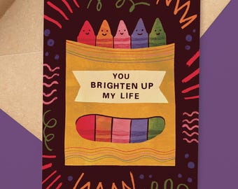 Arts and Crafts Range – Crayons – A6 Card