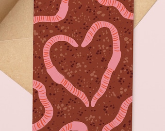 Worm Lovers – Garden Anniversary Card